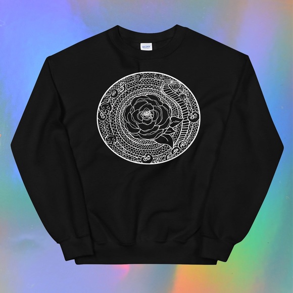 Rose Mandala Snake sweatshirt by TesoroCarolina - Picture 3 of 3